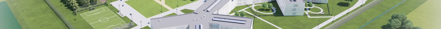 So wird die künftige Maßregelvollzugsklinik in Hörstel nach Abschluss der Bauarbeiten aussehen. (Grafik: agn)